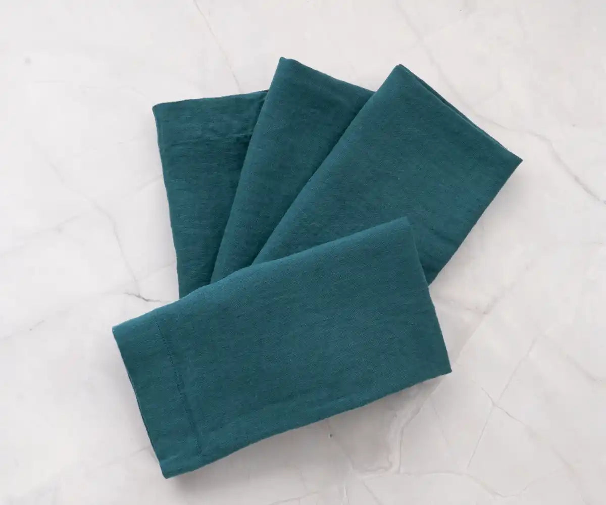 Forest Green Napkins Set of 4 Forest Green Napkins Set of 4