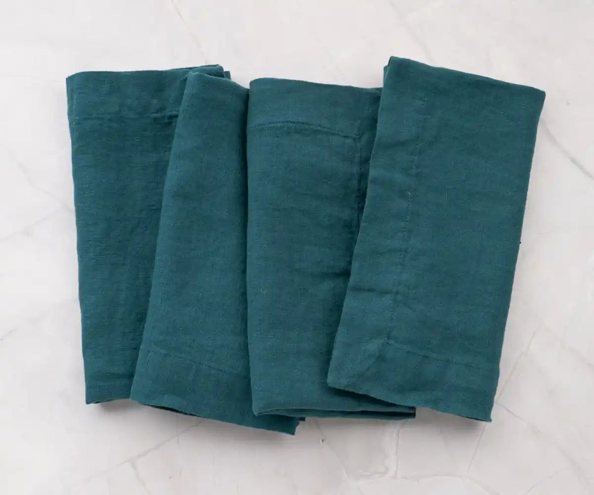 Forest Green Napkins Set of 4 Forest Green Napkins Set of 4