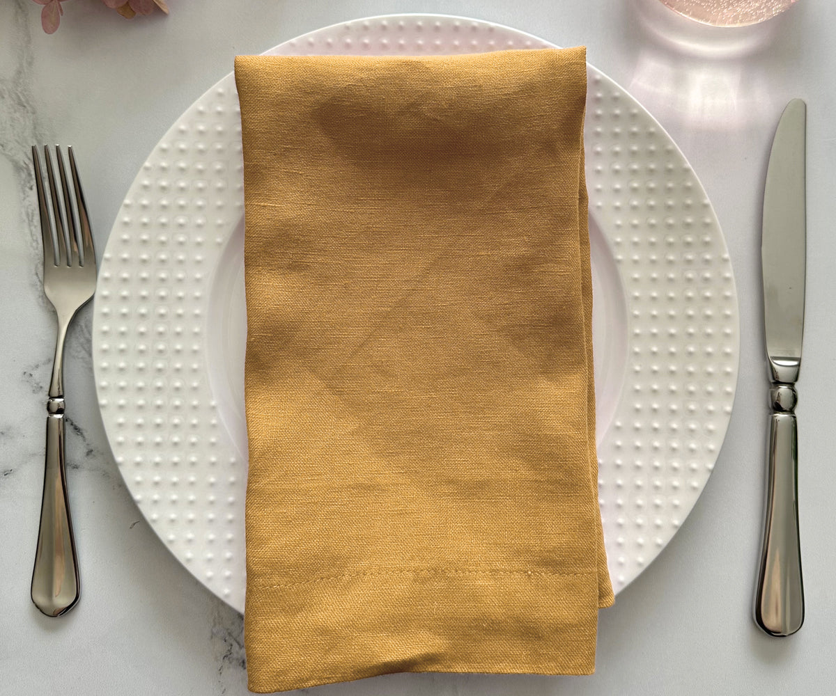 Ochre Linen Napkins Ochre Linen Napkins