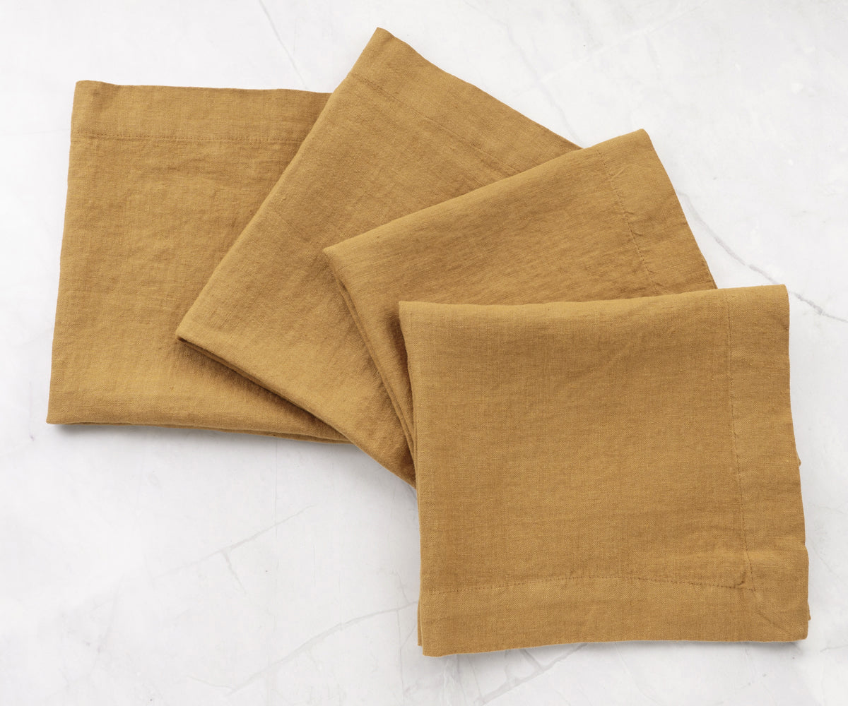 Ochre Linen Napkins Ochre Linen Napkins