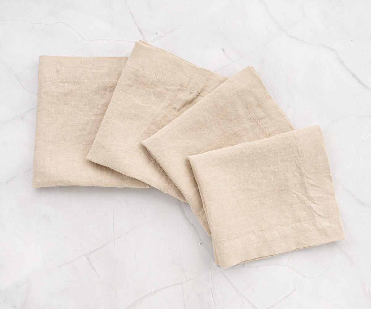 Cocktail Napkins - 100% Pure Linen Cocktail Napkins - 100% Pure Linen