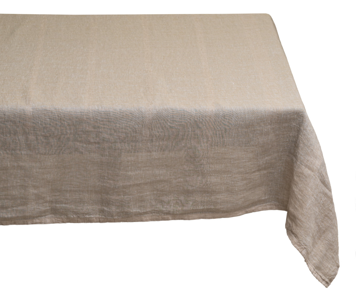 Linen tablecloths in various sizes and designs. Linen tablecloths in various sizes and designs.