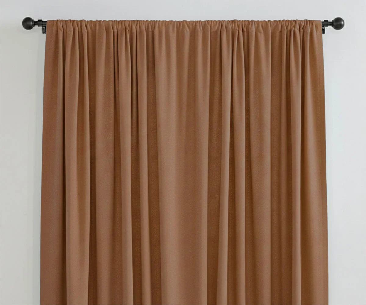 Dark brown linen curtains, solid color window panels Dark brown linen curtains, solid color window panels