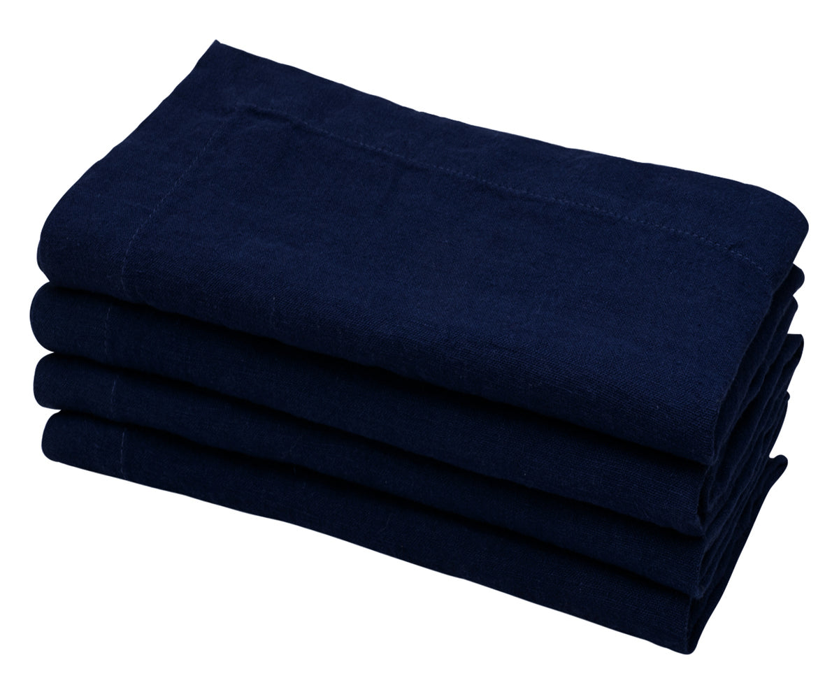 Midnight Blue Linen Napkins Midnight Blue Linen Napkins