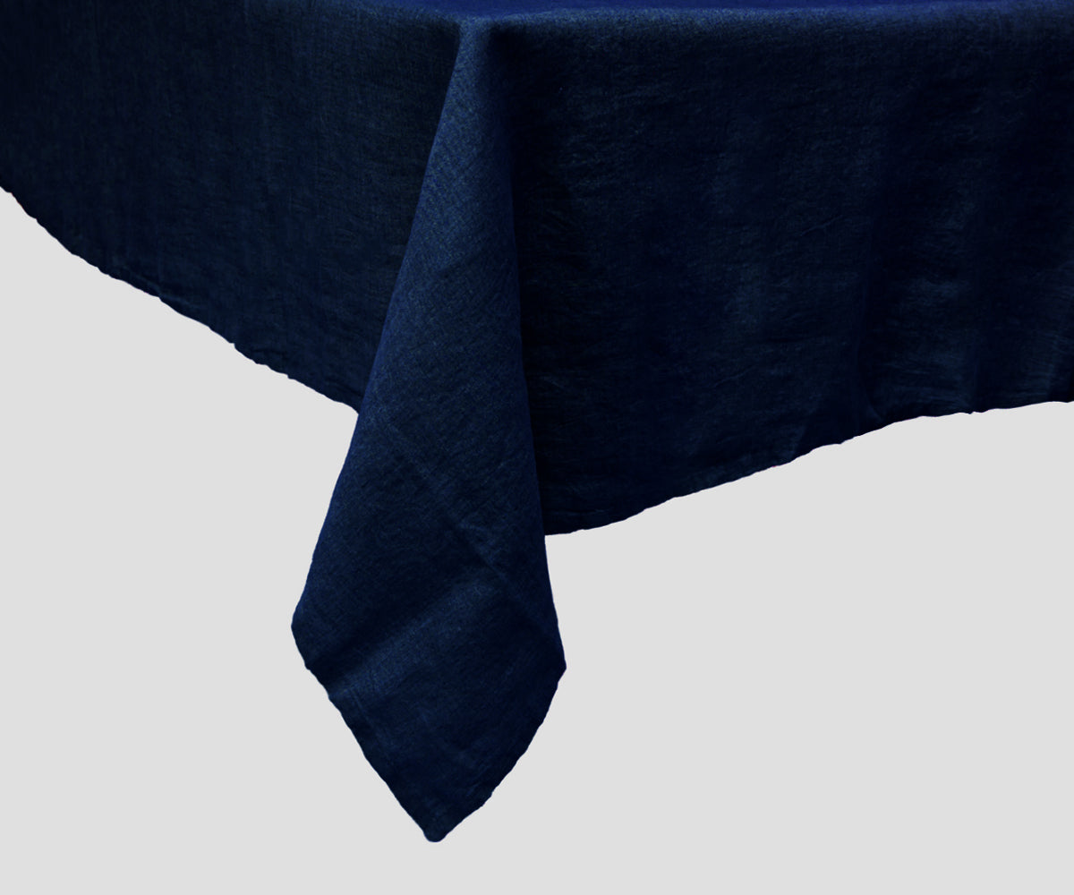 Navy Blue Linen Tablecloth Navy Blue Linen Tablecloth