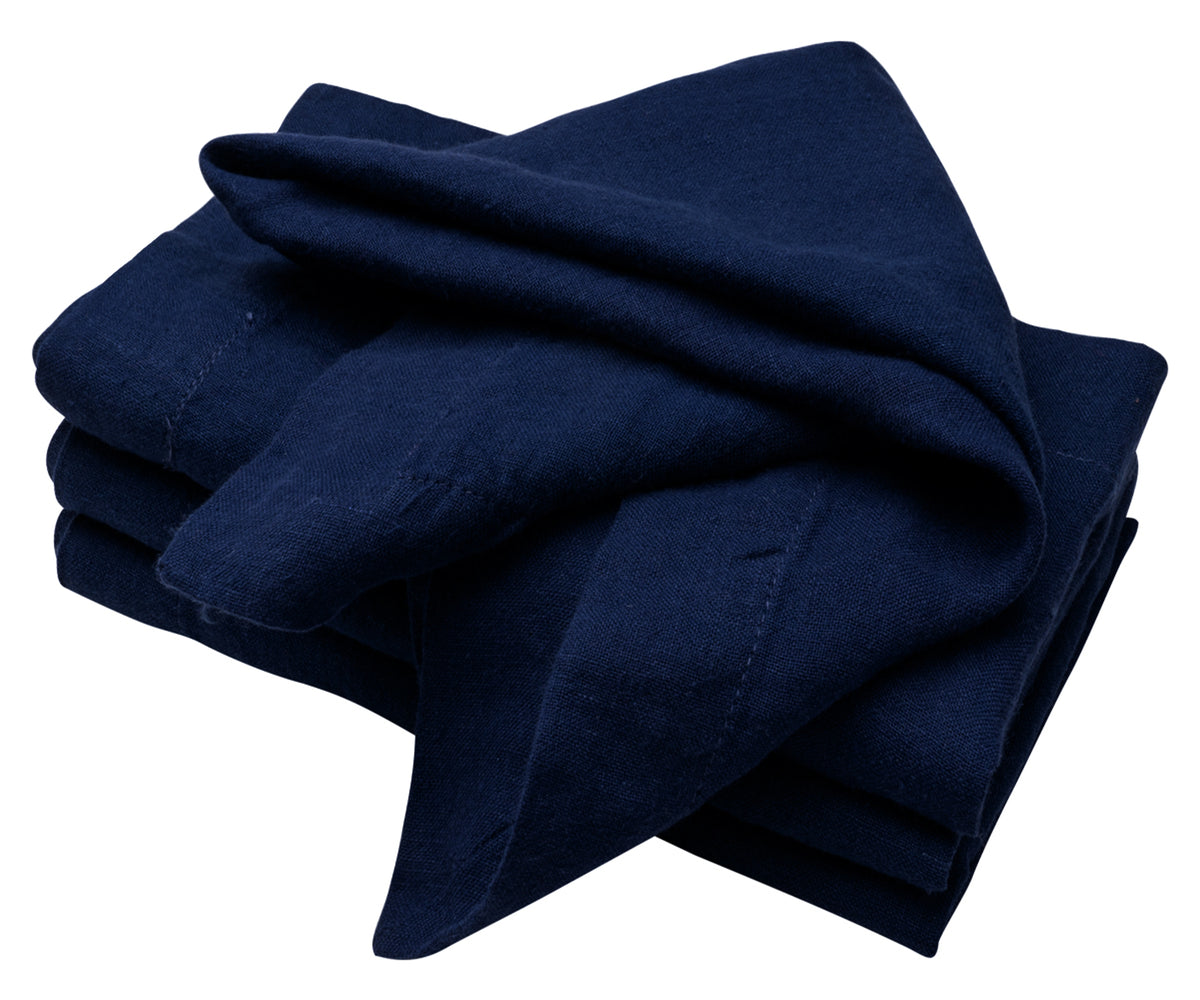 Midnight Blue Linen Napkins Midnight Blue Linen Napkins