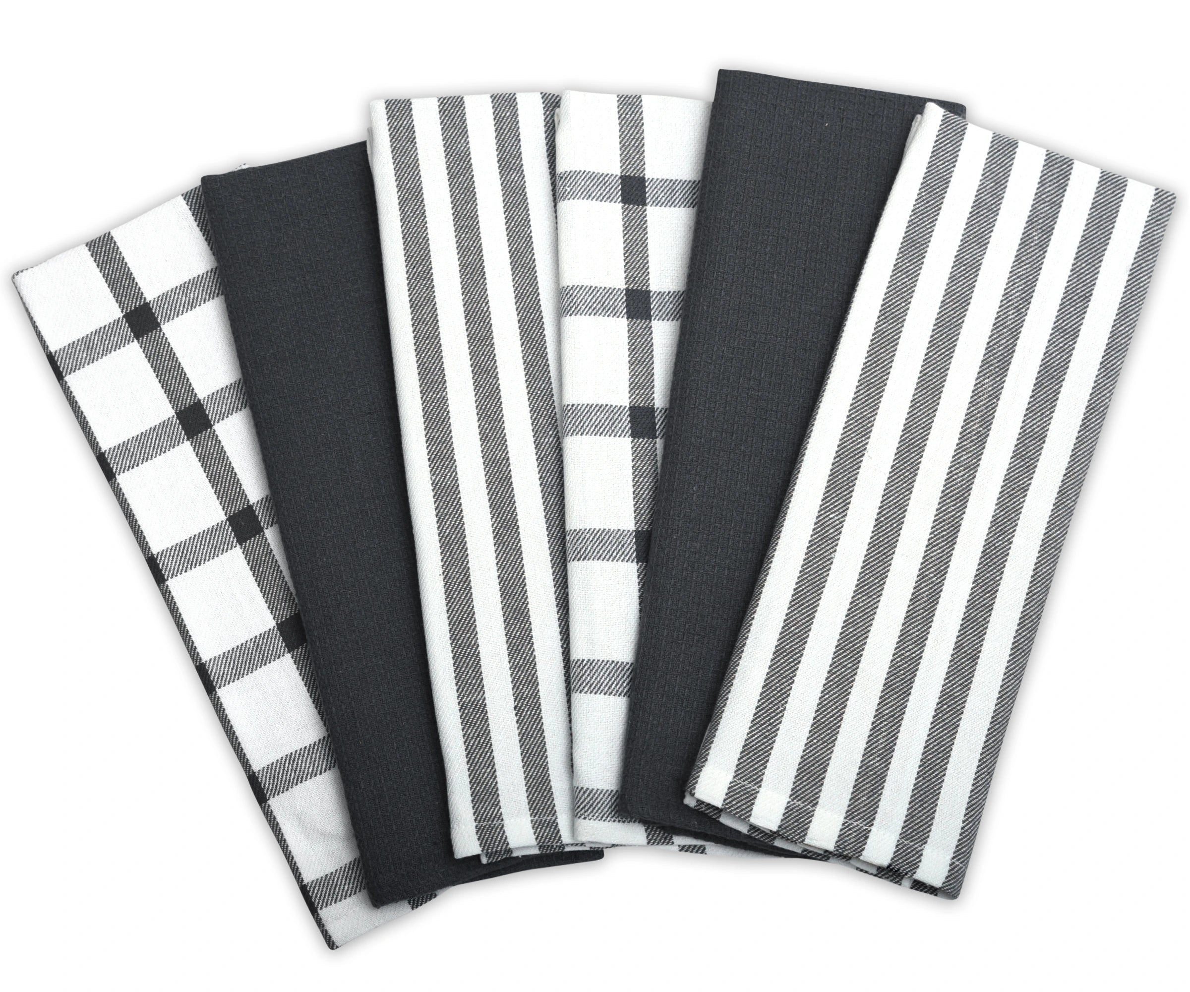 Grey and White Kitchen Towels ??? Set of 6