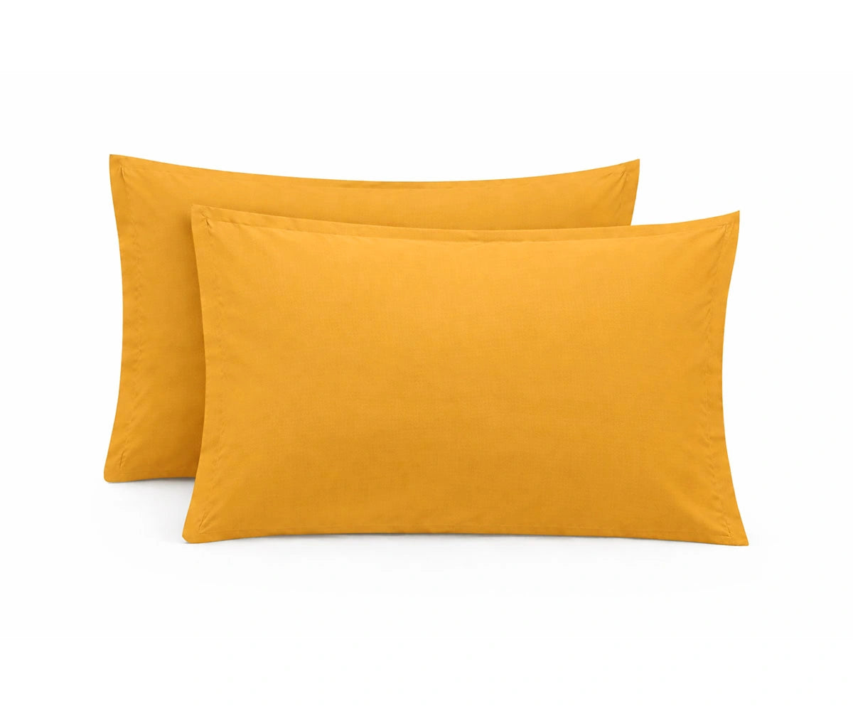 mustard yellow cotton pillowcase for warm bedroom accents mustard yellow cotton pillowcase for warm bedroom accents