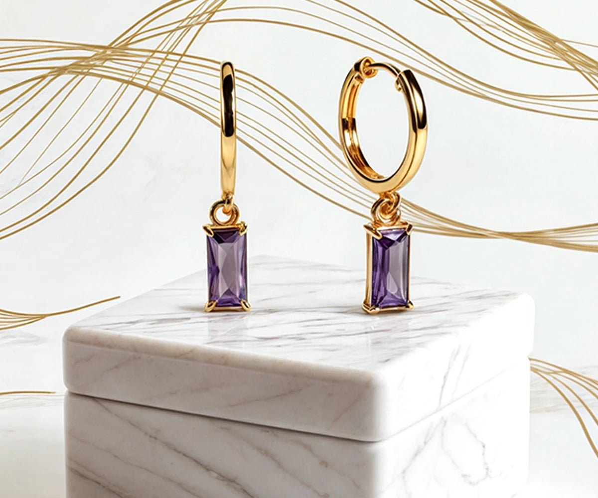 Mystic-Amethyst-Huggie-Earrings Mystic-Amethyst-Huggie-Earrings
