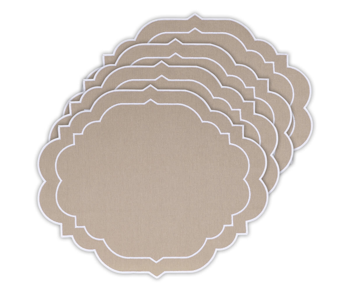 Modern red dining table mats with a classic touch
