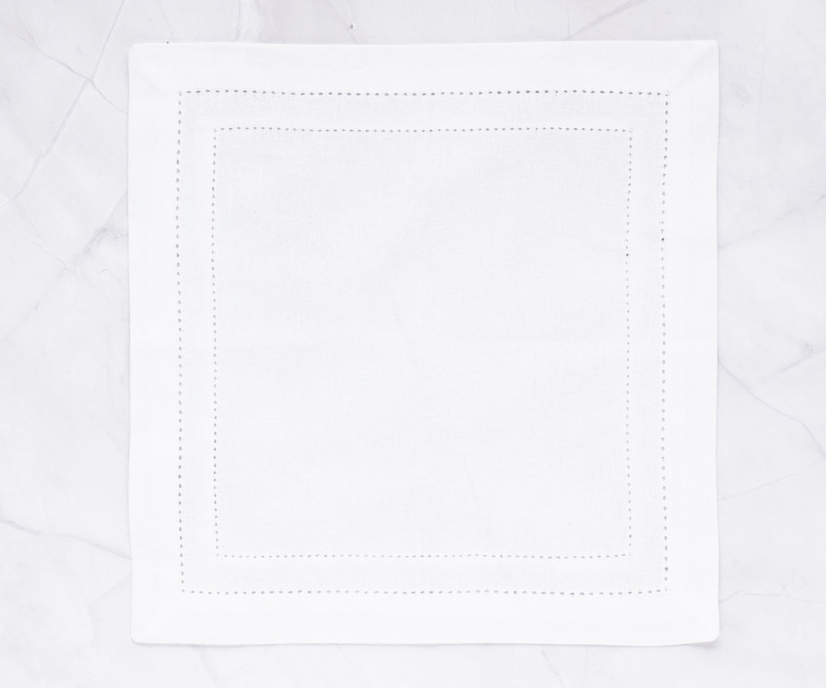 White Hemstitch Napkins White Hemstitch Napkins