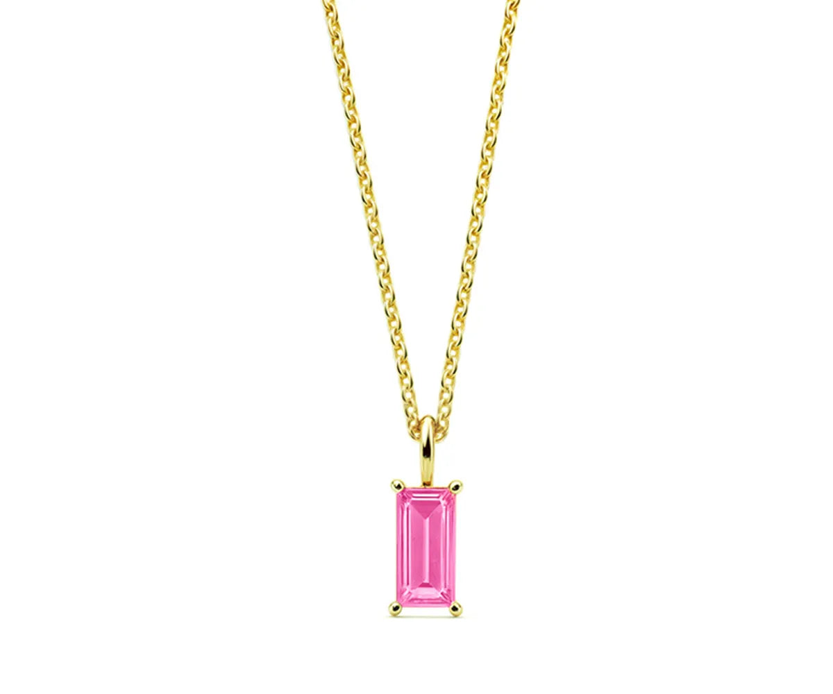 Adjustable 14K yellow gold plated rectangle pendant necklace with lobster clasp Adjustable 14K yellow gold plated rectangle pendant necklace with lobster clasp