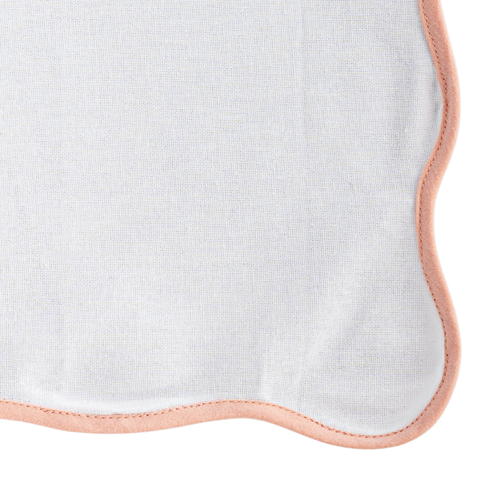 Plain white napkin with hemmed edges, a classic addition to your table decor. Plain white napkin with hemmed edges, a classic addition to your table decor.