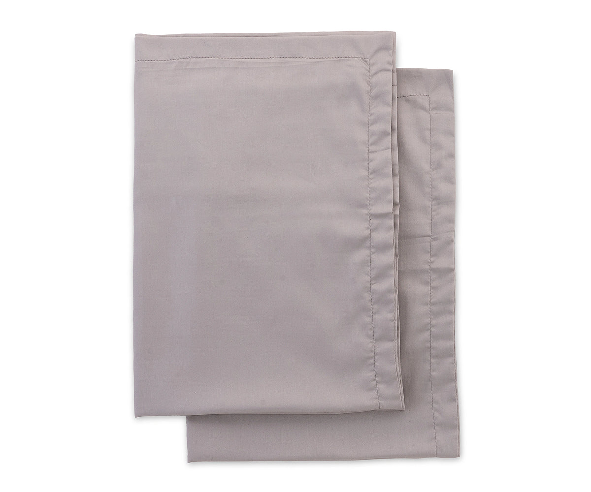 Elegant grey cotton sateen pillow cases for bed Elegant grey cotton sateen pillow cases for bed