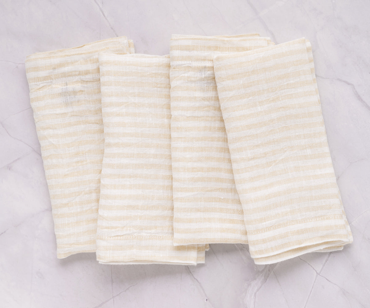 Wedding Napkins - Pinstripe Napkins Wedding Napkins - Pinstripe Napkins