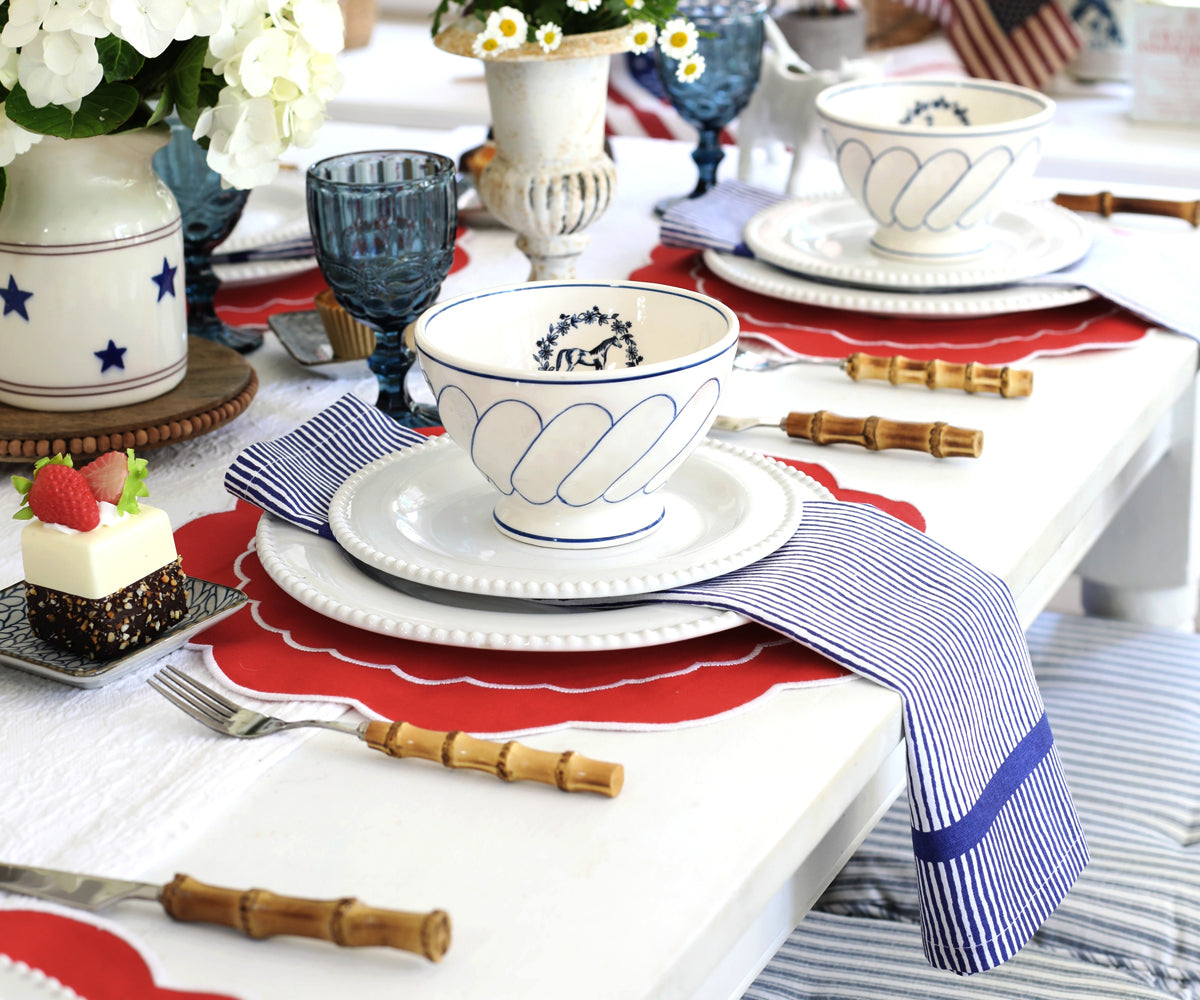 Cloth Napkins Set of 4 - Striped Dinner Napkins Cloth Napkins Set of 4 - Striped Dinner Napkins