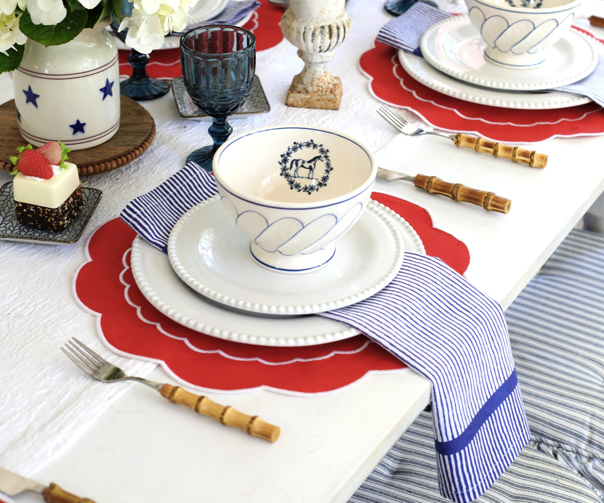 Cloth Napkins Set of 4 - Striped Dinner Napkins Cloth Napkins Set of 4 - Striped Dinner Napkins