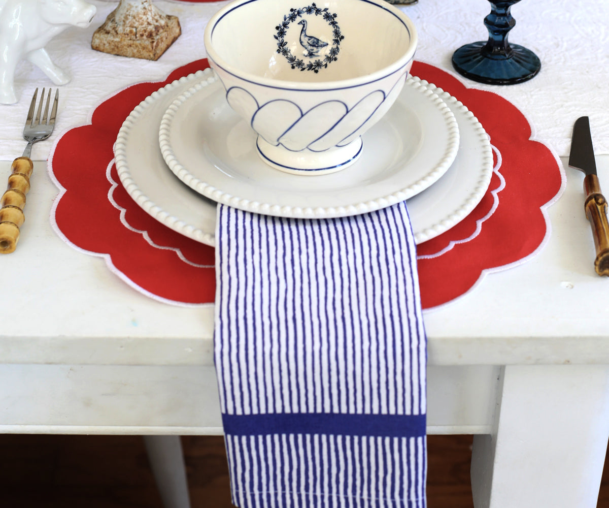 Cloth Napkins Set of 4 - Striped Dinner Napkins Cloth Napkins Set of 4 - Striped Dinner Napkins