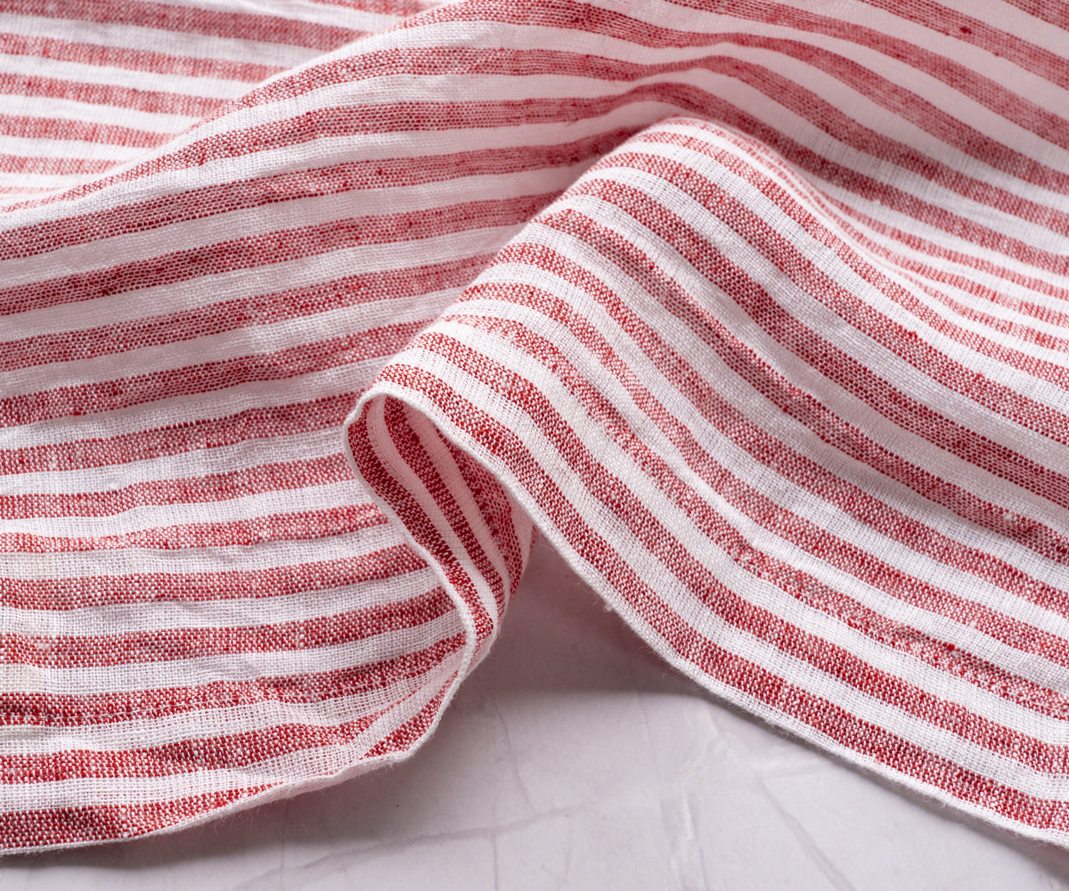 Pinstripe Linen Napkins - Wedding Napkins