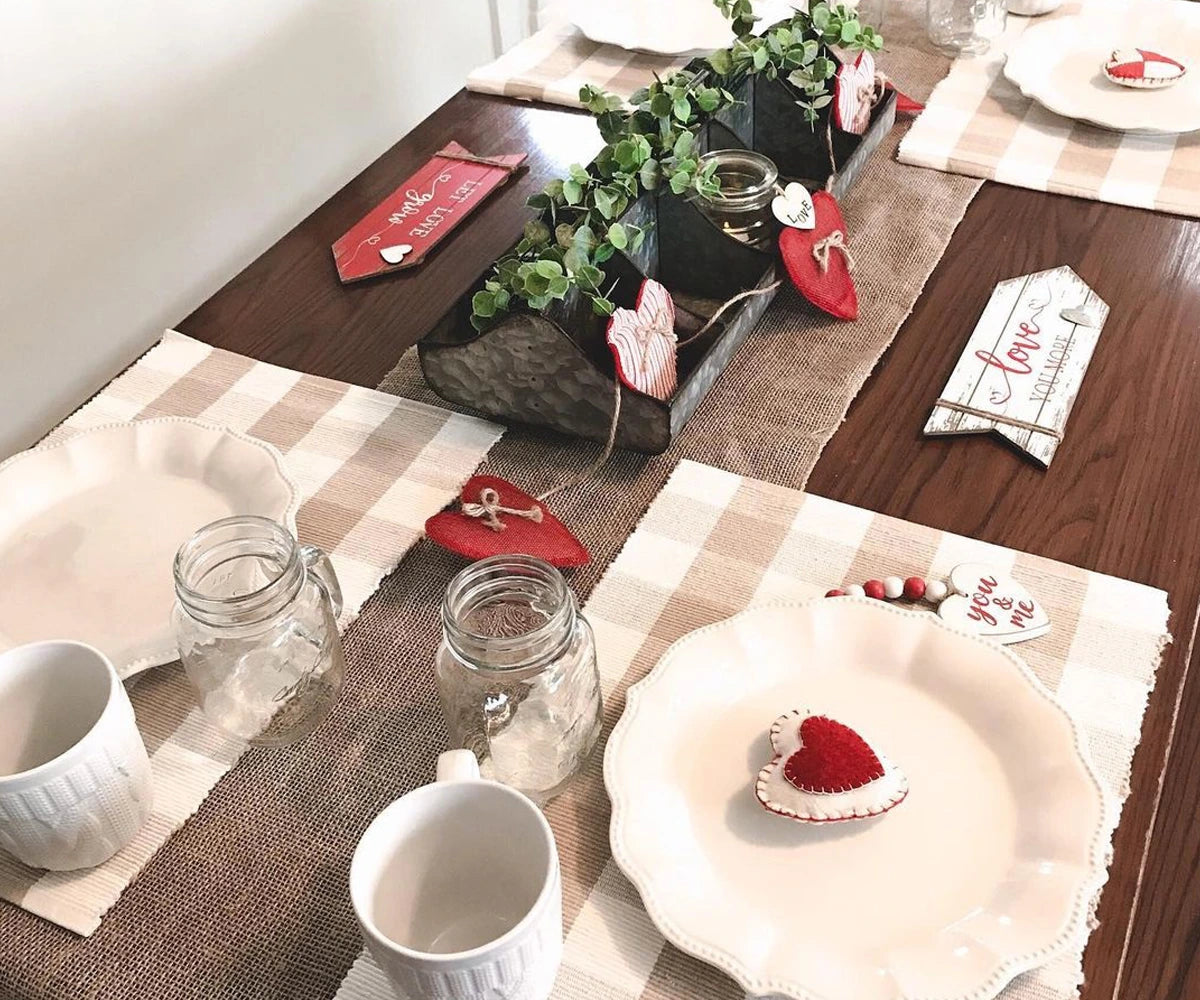 Cotton placemats in beige and cream check pattern, pack of 4
Cotton placemats in beige and cream check pattern, pack of 4