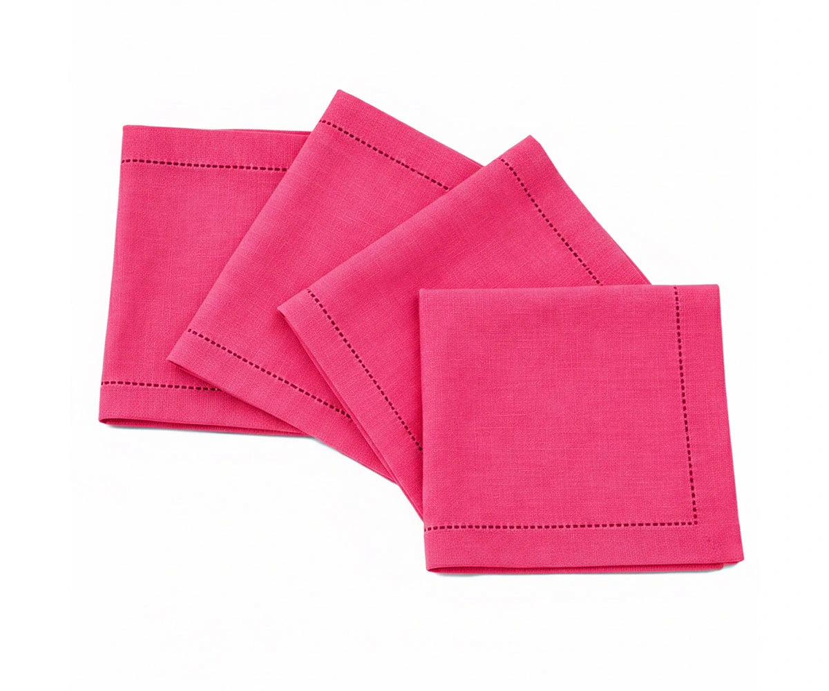 Classic hemstitched linen cocktail napkins for formal dining
Classic hemstitched linen cocktail napkins for formal dining