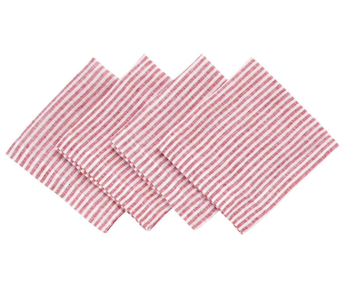 Wedding Napkins - Pinstripe Napkins Wedding Napkins - Pinstripe Napkins