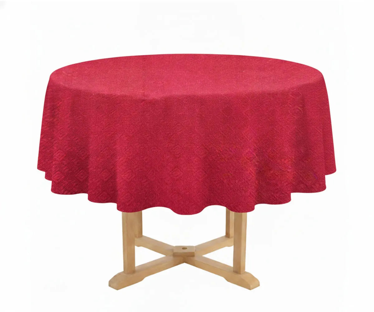 Decorative round dining table cover in traditional block print design Decorative round dining table cover in traditional block print design