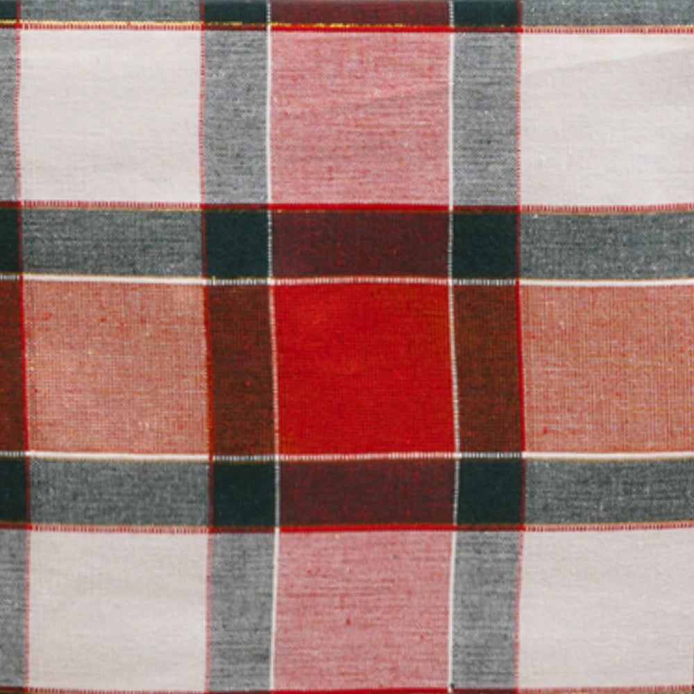 Reusable cotton Christmas napkins in tartan check design for elegant dining Reusable cotton Christmas napkins in tartan check design for elegant dining