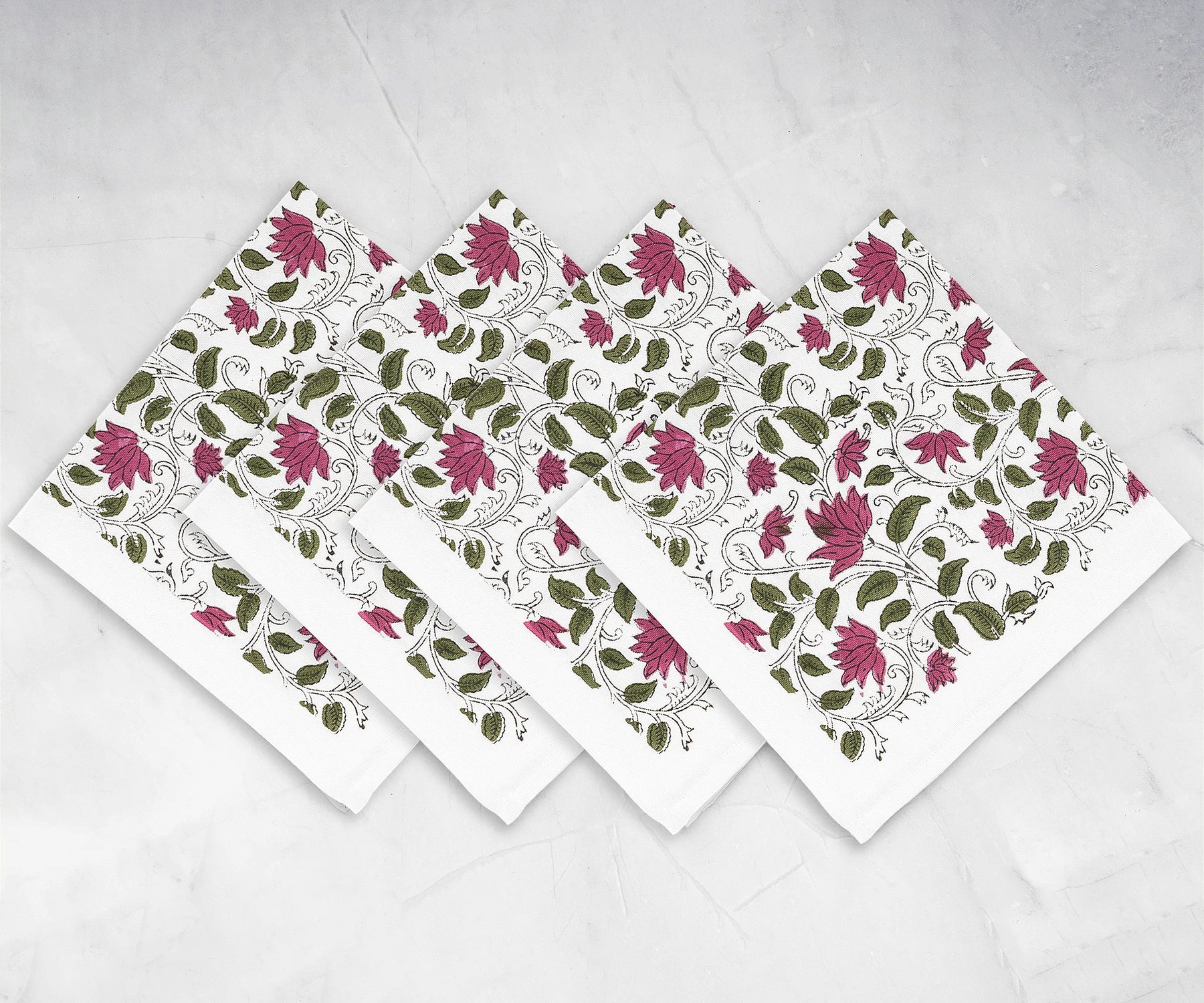 Reusable cotton napkins displayed with rustic tableware
Reusable cotton napkins displayed with rustic tableware