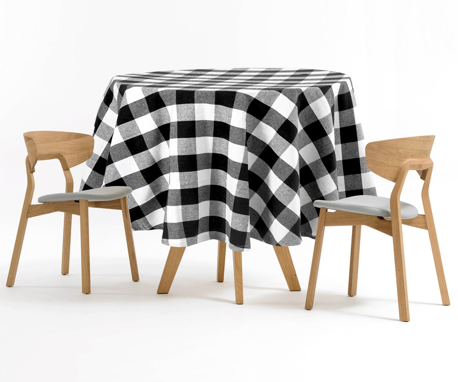 Black round tablecloth, pristine and elegant, complements any tableware and decor effortlessly. Black round tablecloth, pristine and elegant, complements any tableware and decor effortlessly.