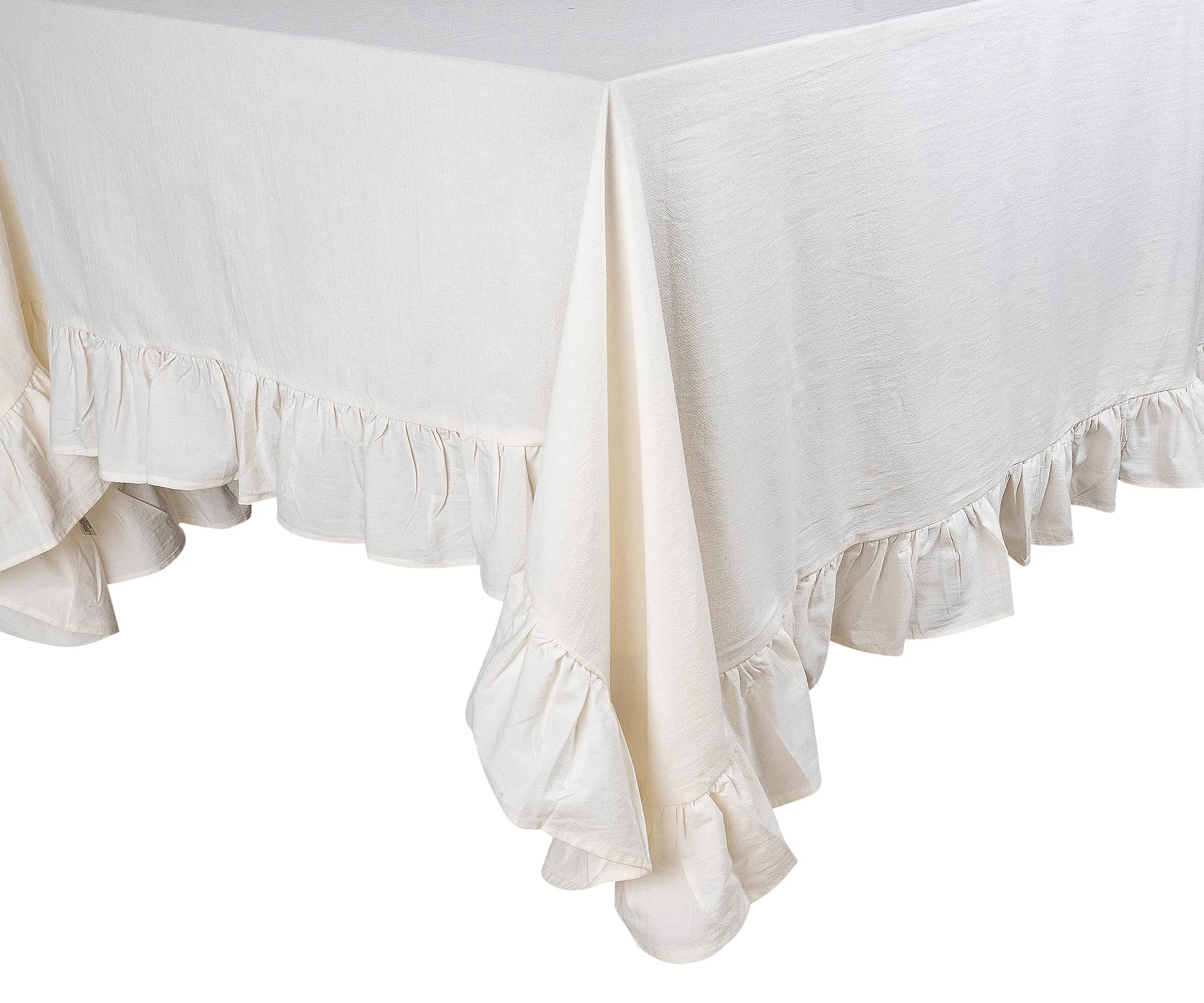 Bridal shower table decor with ruffle trim rectangular tablecloth Bridal shower table decor with ruffle trim rectangular tablecloth