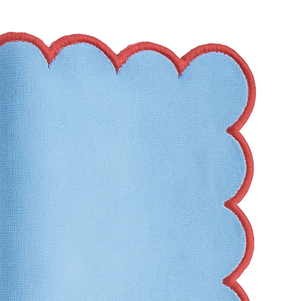 These scalloped cloth napkins are ideal for home use, events, or as napkins for restaurants. These scalloped cloth napkins are ideal for home use, events, or as napkins for restaurants.