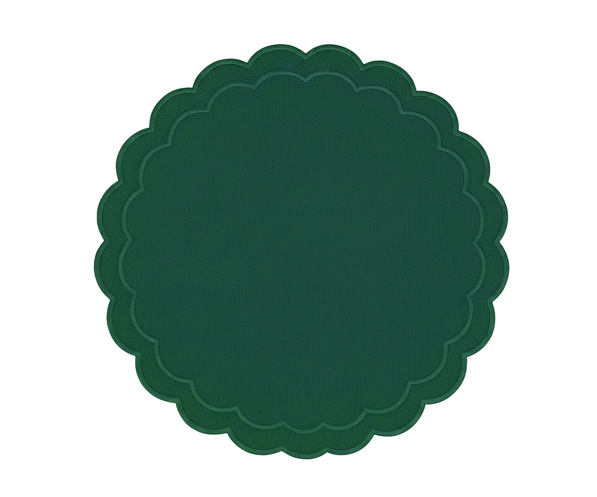 Decorative green embroidered placemats for kitchen and dining Decorative green embroidered placemats for kitchen and dining