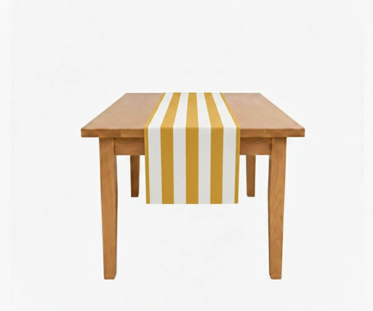 Striped Table Runner - Cotton-Linen Blend Striped Table Runner - Cotton-Linen Blend
