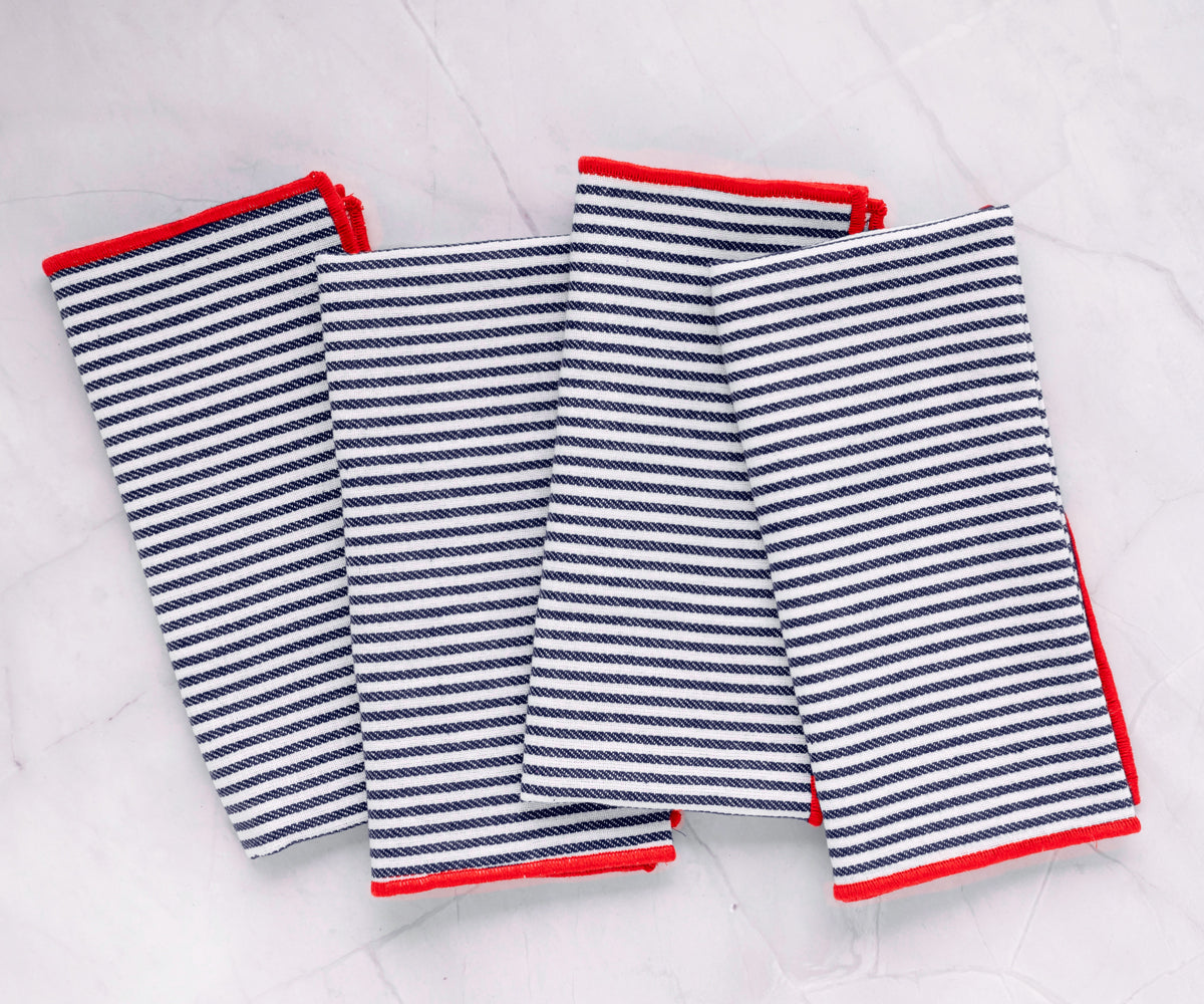 Navy Dinner Napkin Set: Explore our versatile Cloth Napkin Set of 4, offering a timeless and sophisticated addition to your dining experience. Navy Dinner Napkin Set: Explore our versatile Cloth Napkin Set of 4, offering a timeless and sophisticated addition to your dining experience.