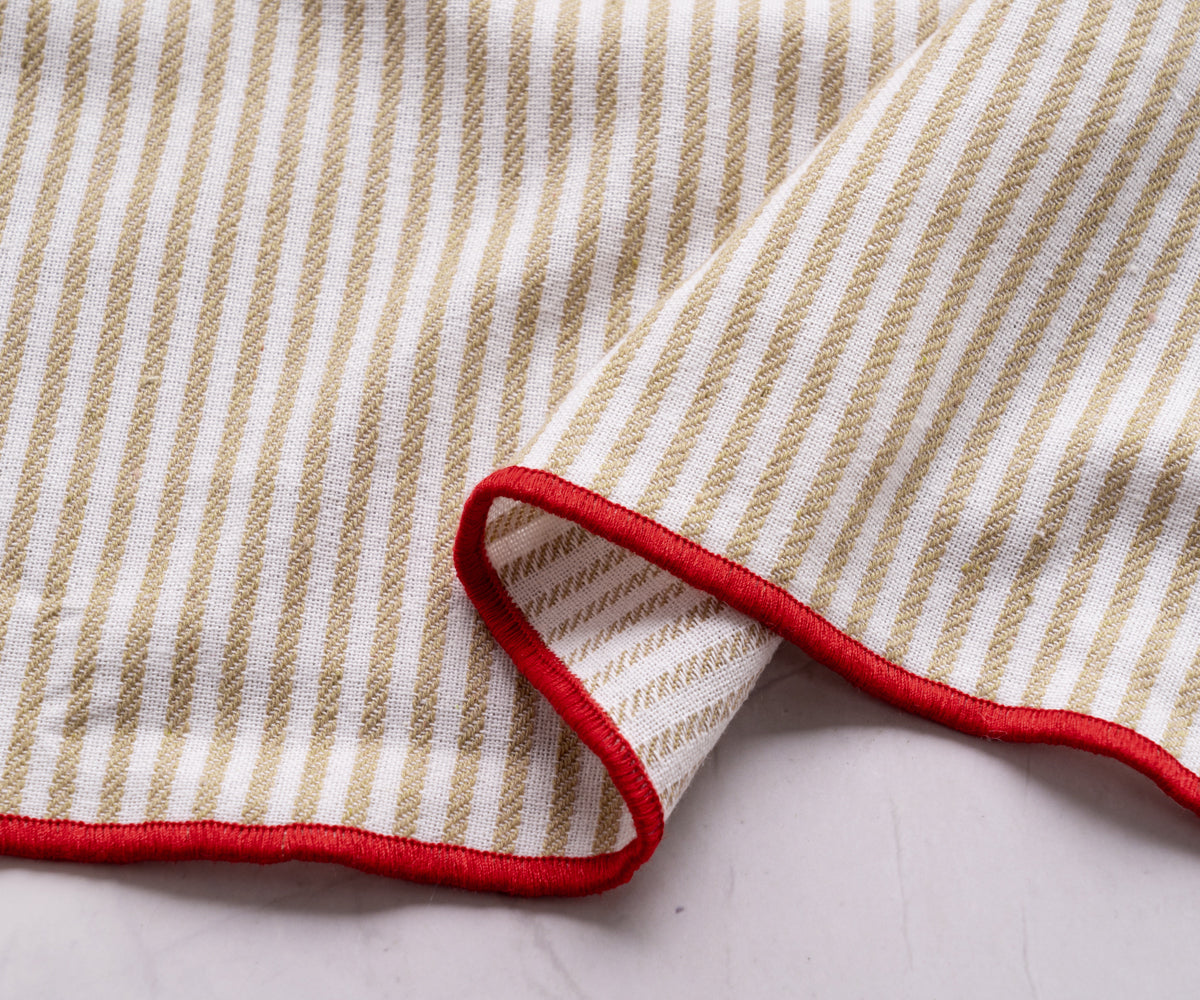 French Stripe Linen Napkin: Infuse classic charm into your table arrangements with our French stripe linen napkin, a timeless choice for a touch of sophisticated flair. French Stripe Linen Napkin: Infuse classic charm into your table arrangements with our French stripe linen napkin, a timeless choice for a touch of sophisticated flair.