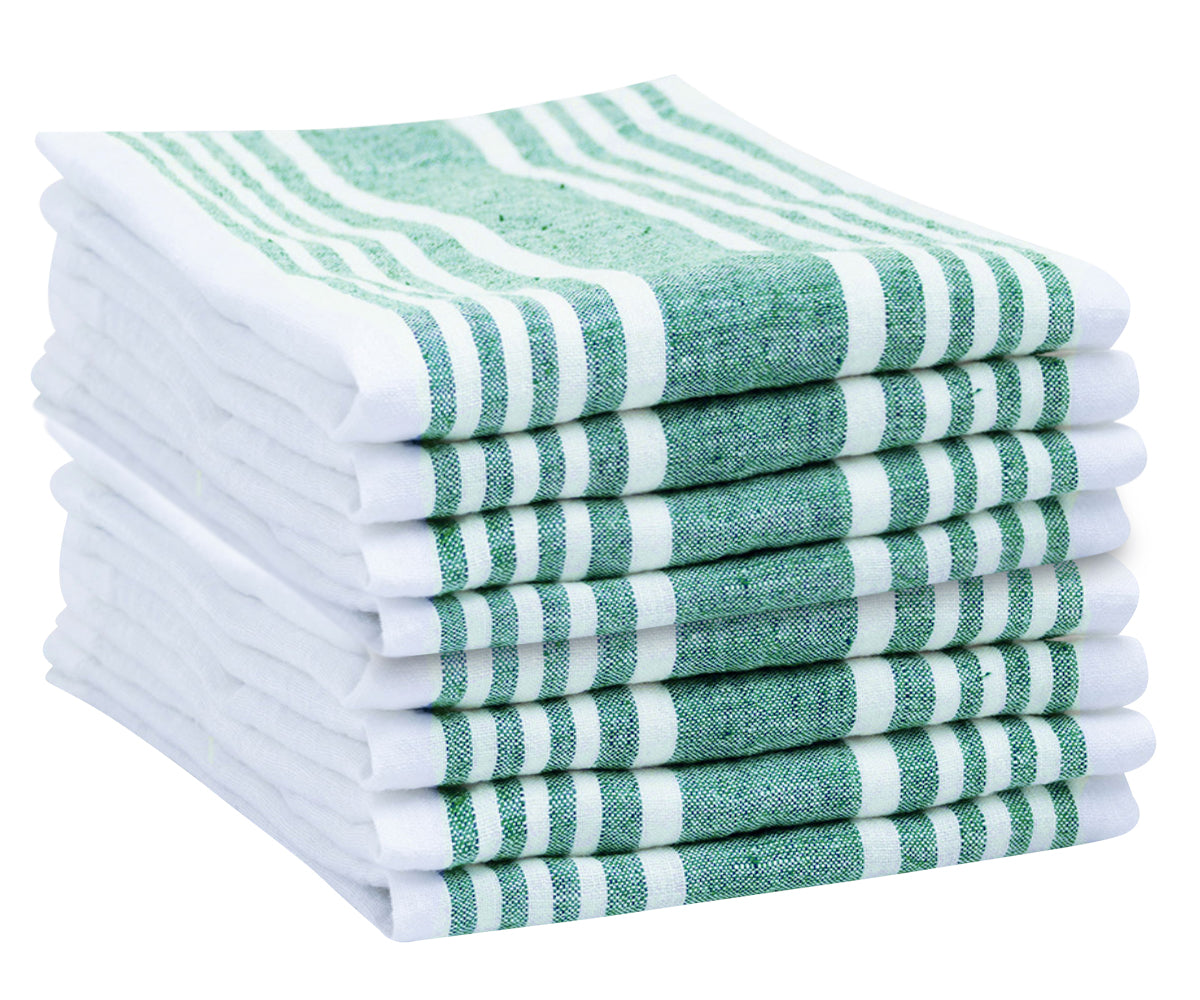 Luxurious linen napkins in a serene green hue, adding an understated elegance to your dining table.