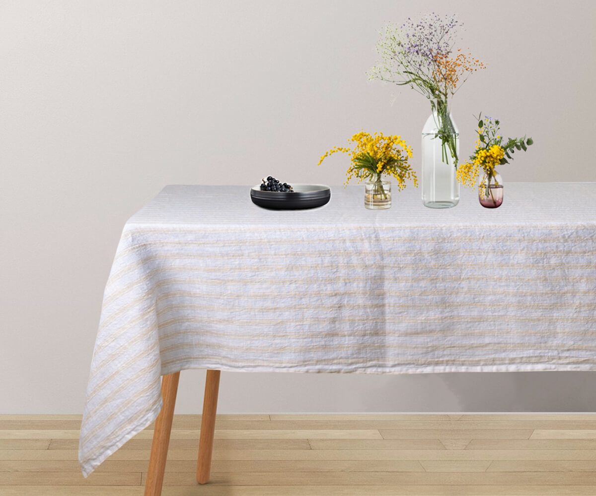 French linen table cloth, known for its timeless elegance and quality. French linen table cloth, known for its timeless elegance and quality.