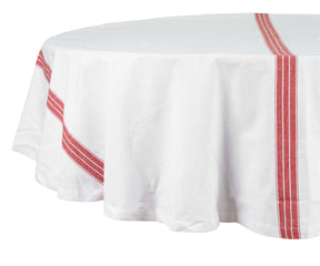  The red striped tablecloth is machine washable, reusable, and resistant to dirt. So, you can use it without any hassles. 