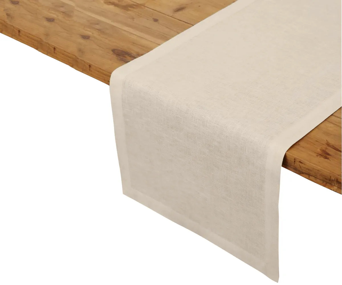 Simplicity with our linen table runners for sale—designed to suit both rustic and modern interiors. Simplicity with our linen table runners for sale—designed to suit both rustic and modern interiors.