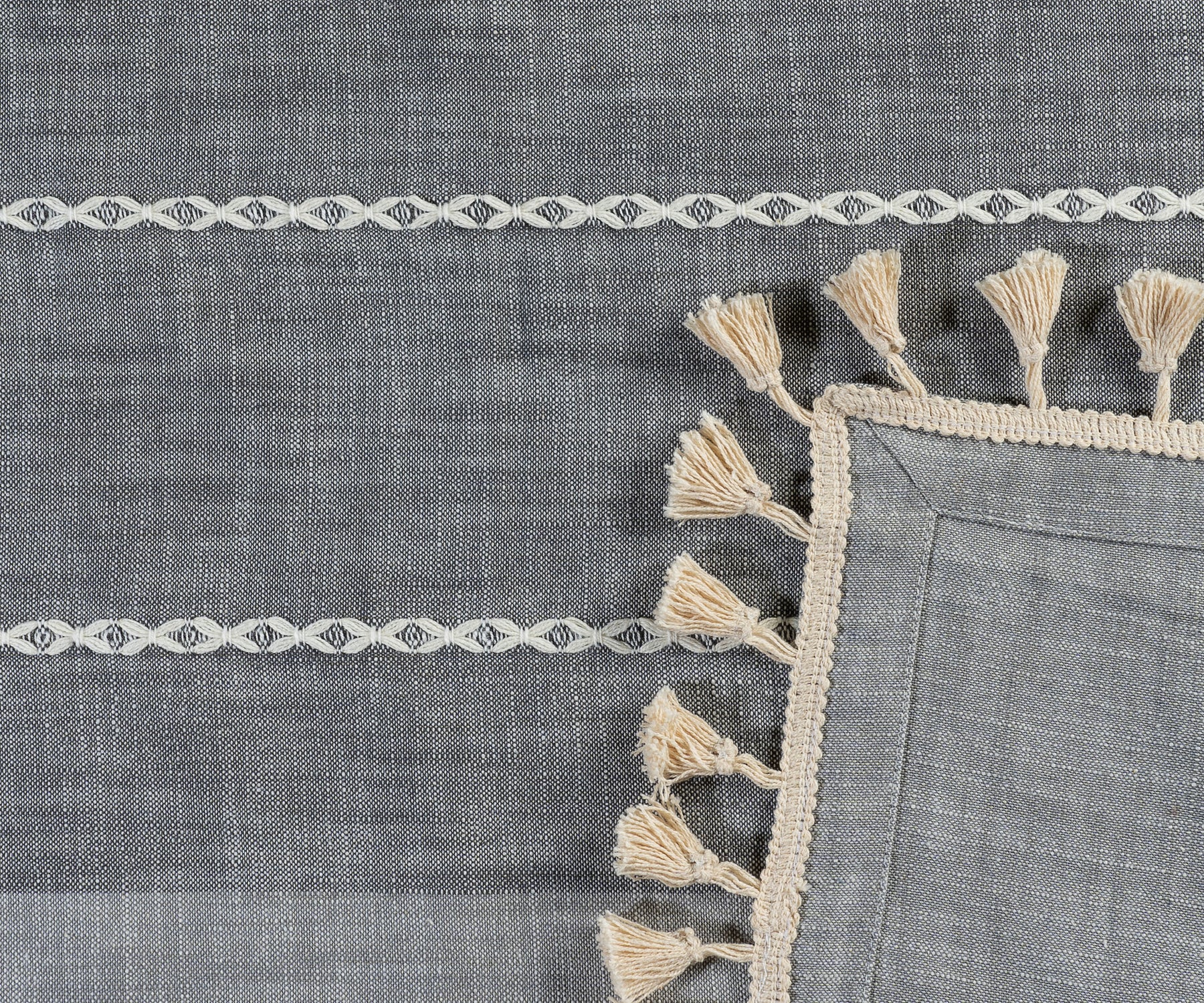 Striped Tablecloth - Tassel Tablecloth Striped Tablecloth - Tassel Tablecloth