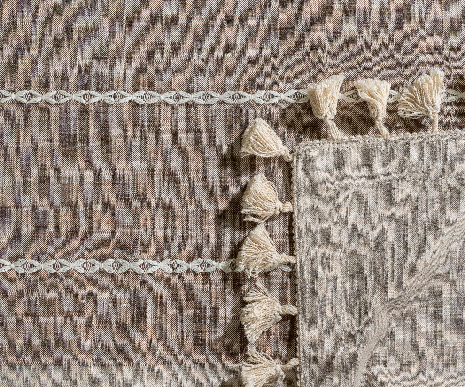 Striped Tablecloth - Tassel Tablecloth Striped Tablecloth - Tassel Tablecloth