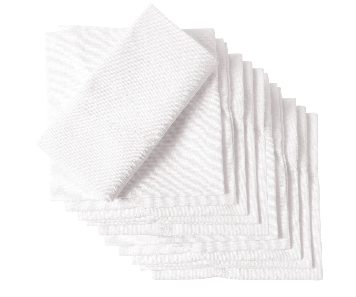 Cotton Luncheon Napkins - Set of 12 in 15-Inch Standard Size Cotton Luncheon Napkins - Set of 12 in 15-Inch Standard Size