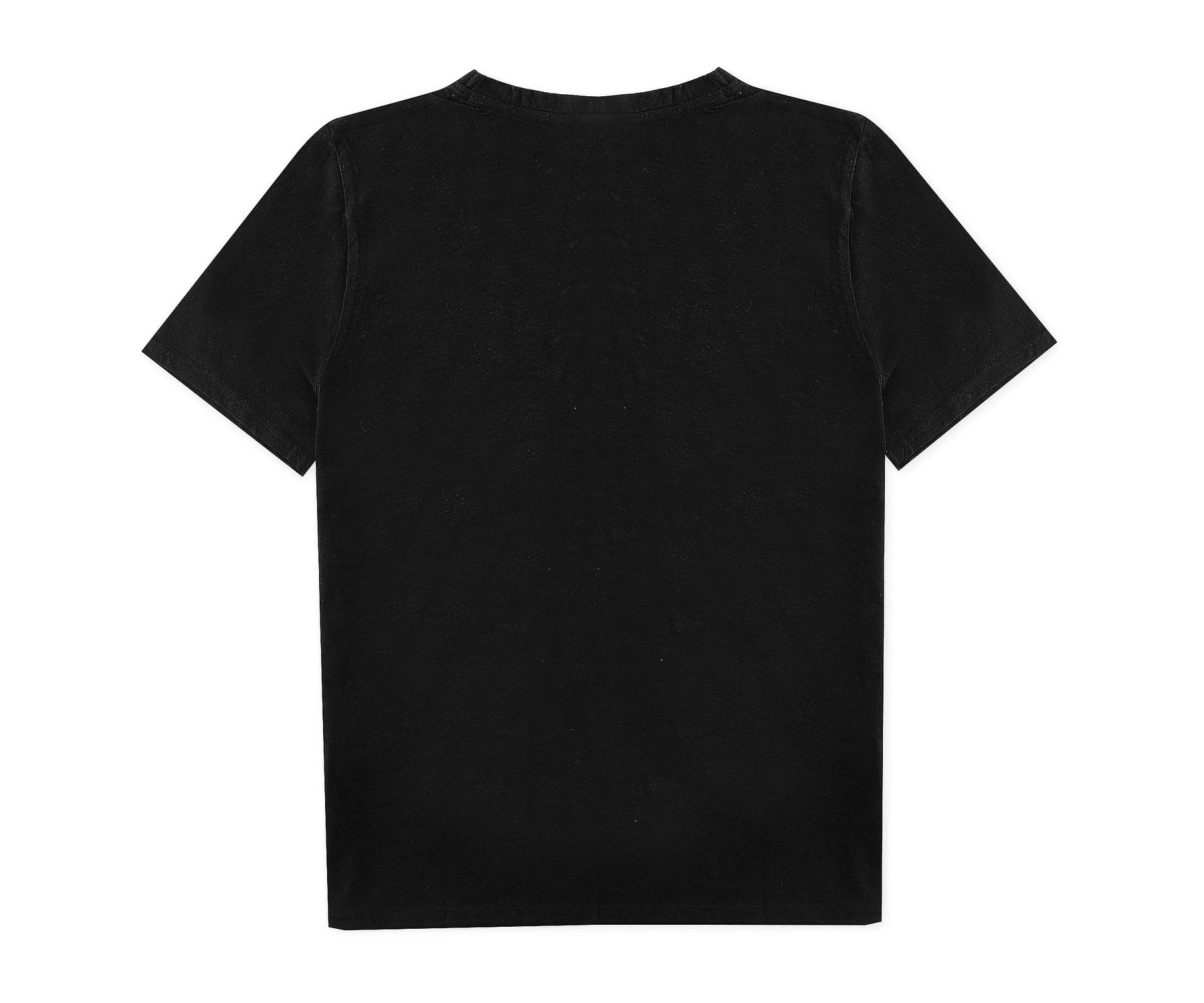 Black V-neck short sleeve top for casual or everyday wear Black V-neck short sleeve top for casual or everyday wear