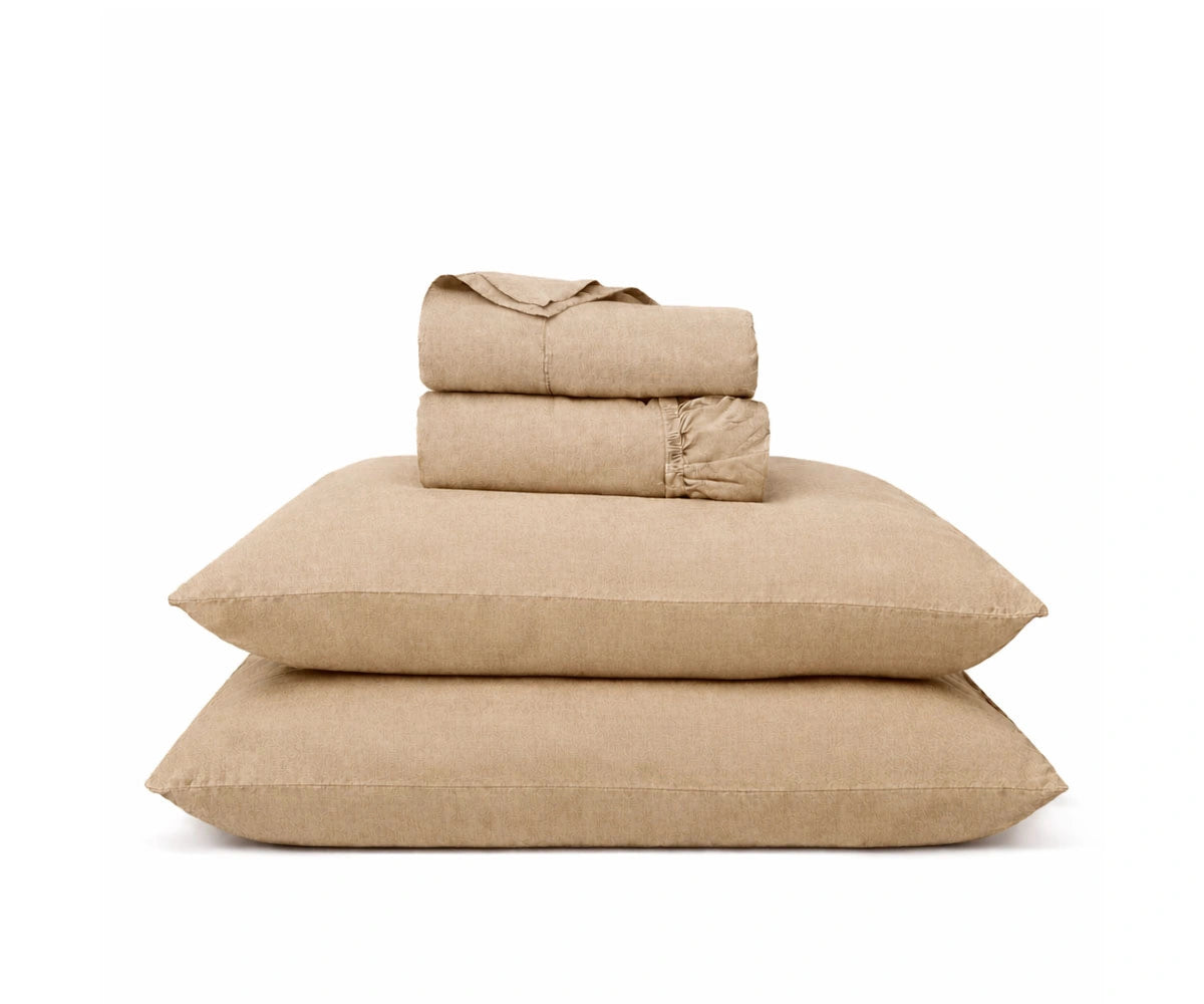 Warm beige European flax linen bedding set with deep pocket fitted sheet, breathable luxury linen sheets for king and queen beds, neutral modern bedroom decor Warm beige European flax linen bedding set with deep pocket fitted sheet, breathable luxury linen sheets for king and queen beds, neutral modern bedroom decor