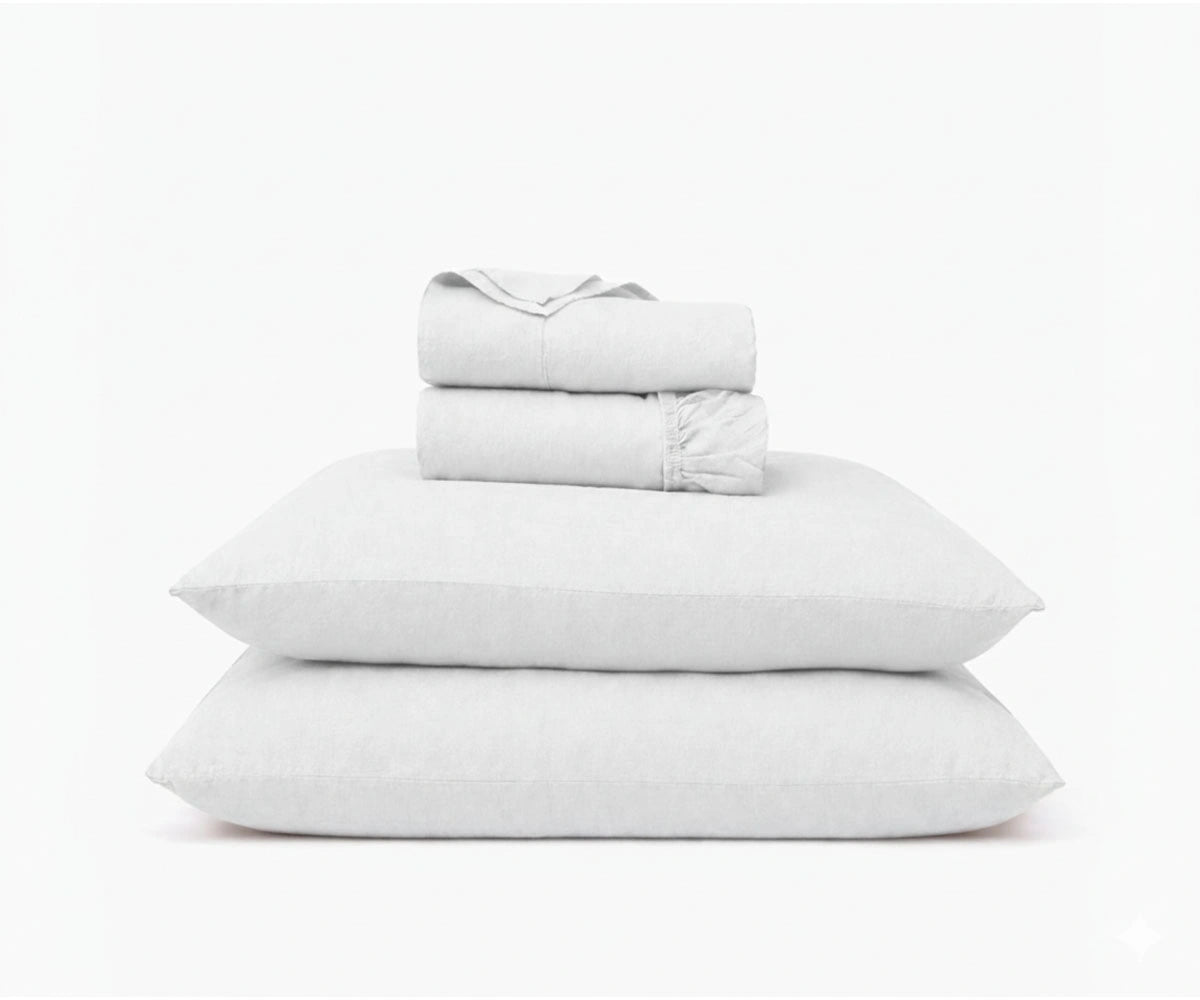 pure white linen bed sheets made from 100% European flax for breathable, hotel-style comfort pure white linen bed sheets made from 100% European flax for breathable, hotel-style comfort