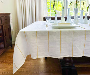 Rectangle tablecloth for formal dinners and gatherings.