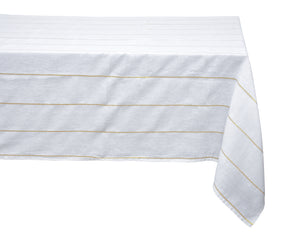 White linen tablecloth, perfect for showcasing your table setting.