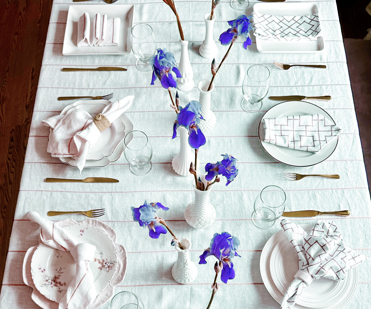 Linen Tablecloth in classic designs for traditional charm.