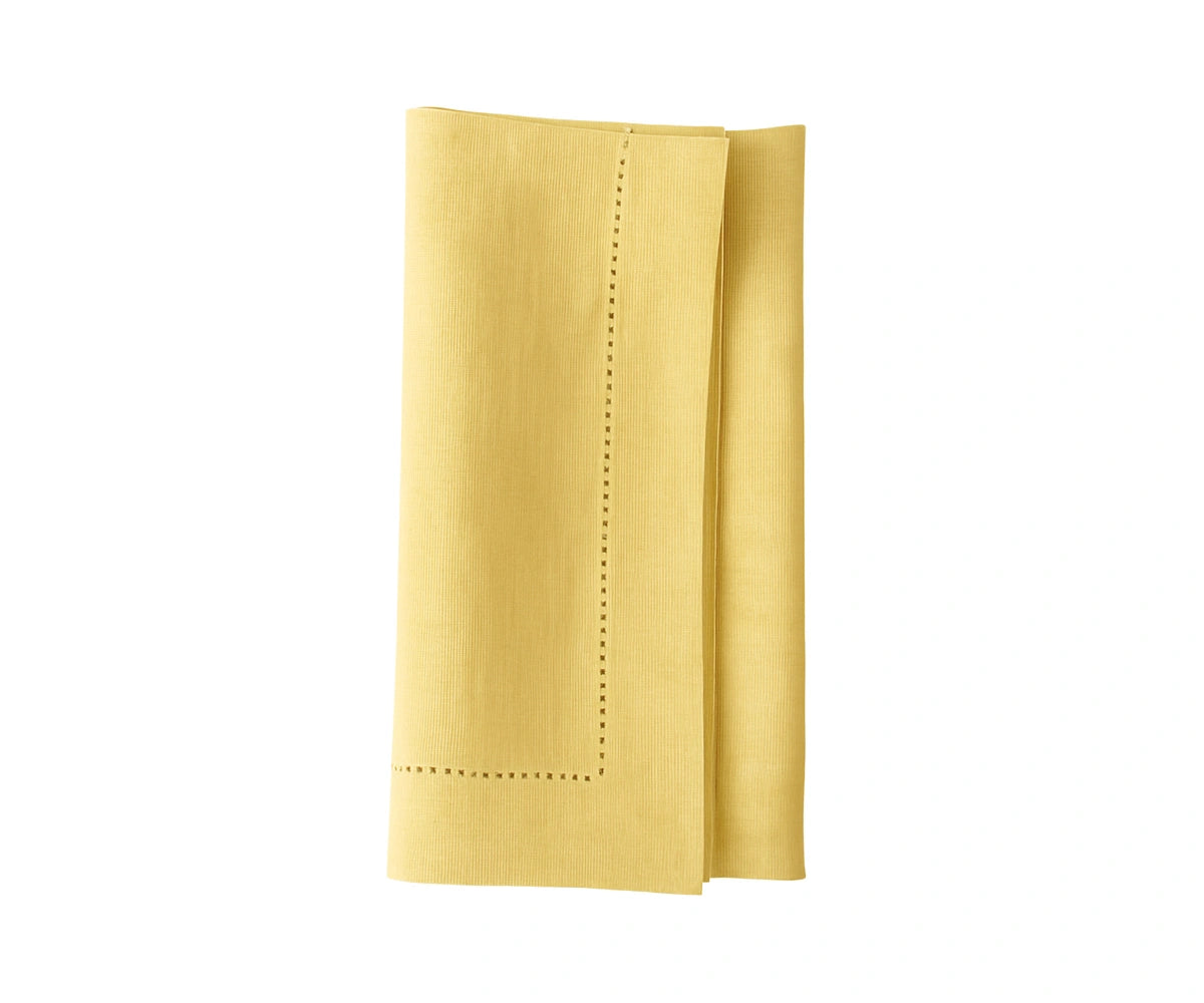 Bold sunflower yellow napkin made from 100% cotton, adding warmth and brightness to dining décor. Bold sunflower yellow napkin made from 100% cotton, adding warmth and brightness to dining décor.
